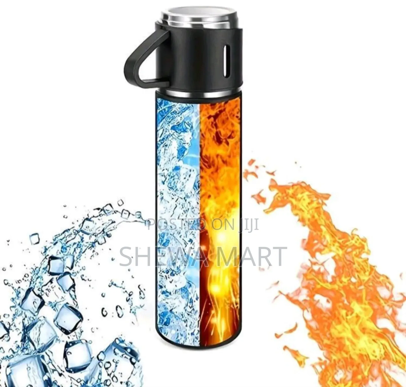 Main Cup 500ml + 2 Extra Small Cups, Stainless Steel Insulated