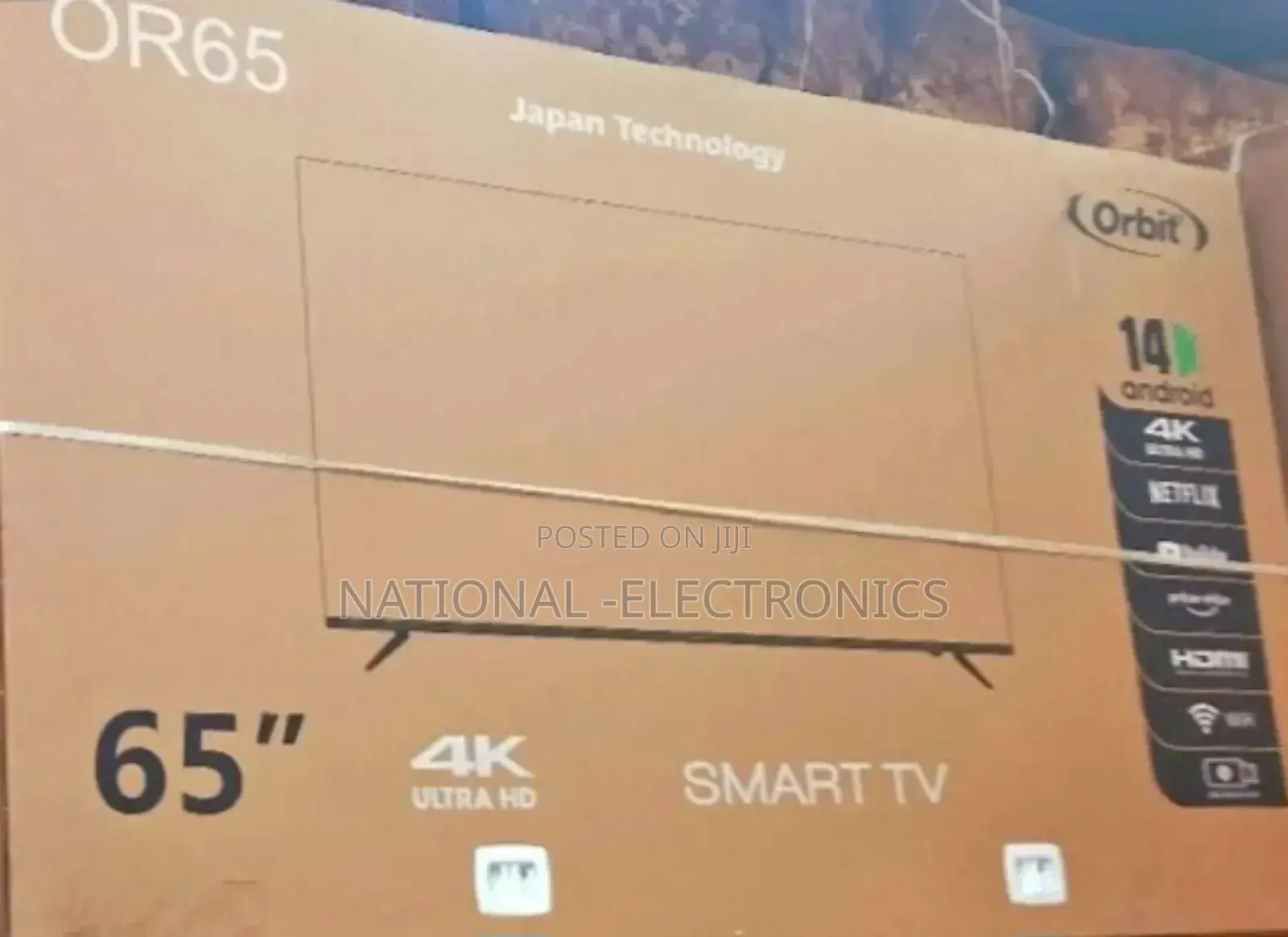 Orbit 65 Inch Tv Smart Android 14.0 New 2025 Tv