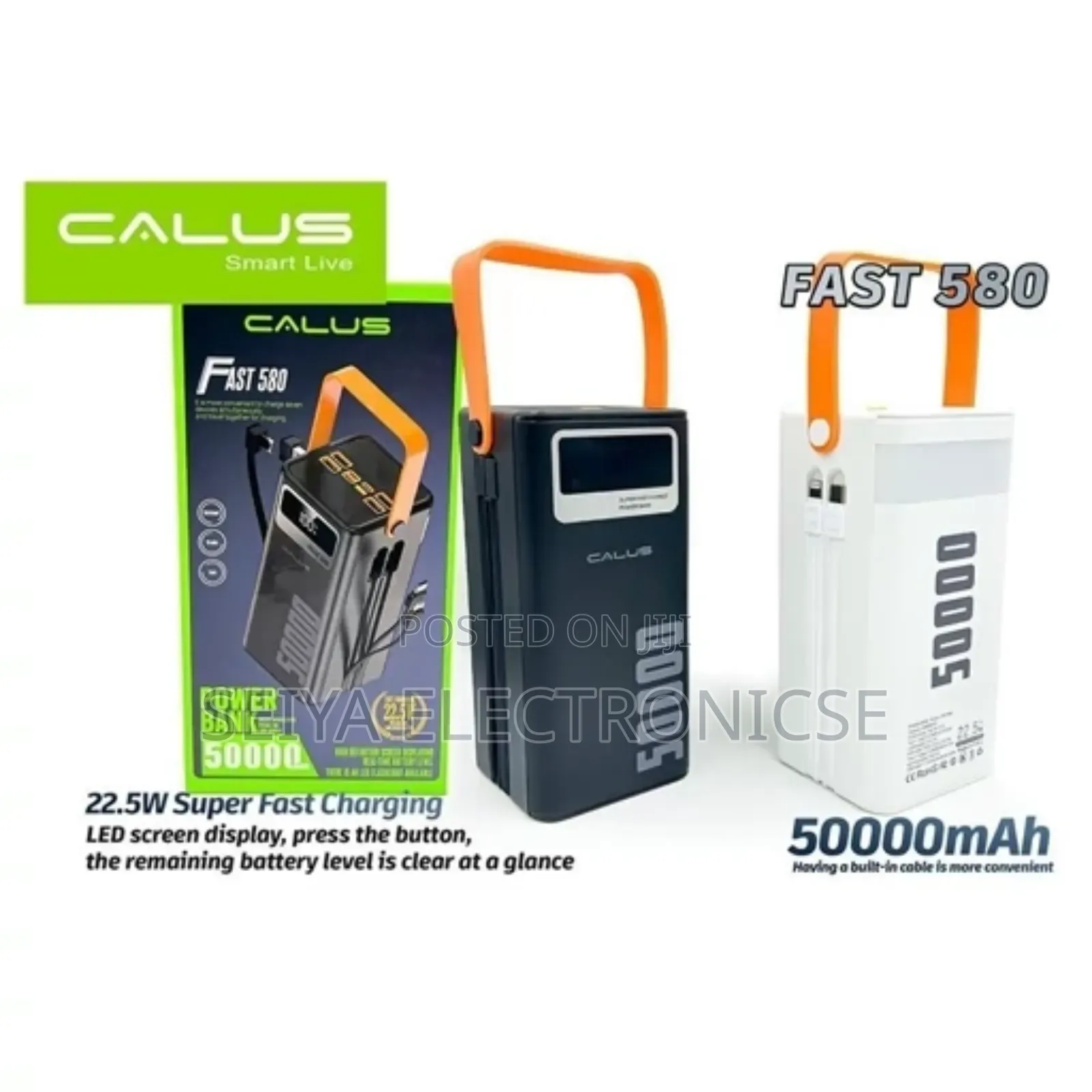 Calus Power Bank 50,000 Mah Fast-Charging With in Cable