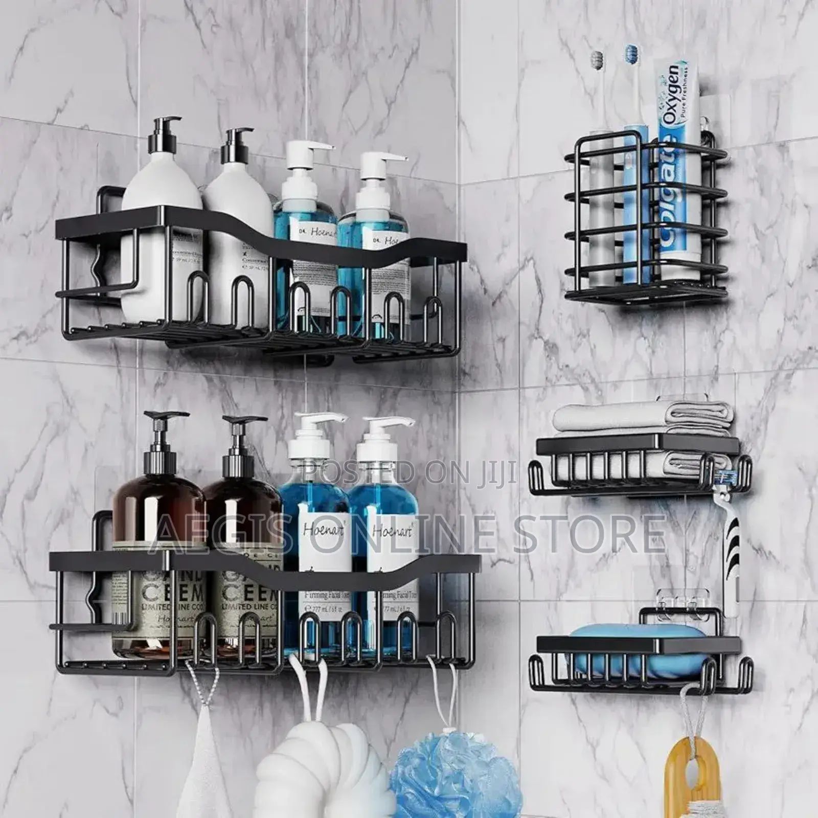 5pcs Stainless Steel Organizing Storage Rack