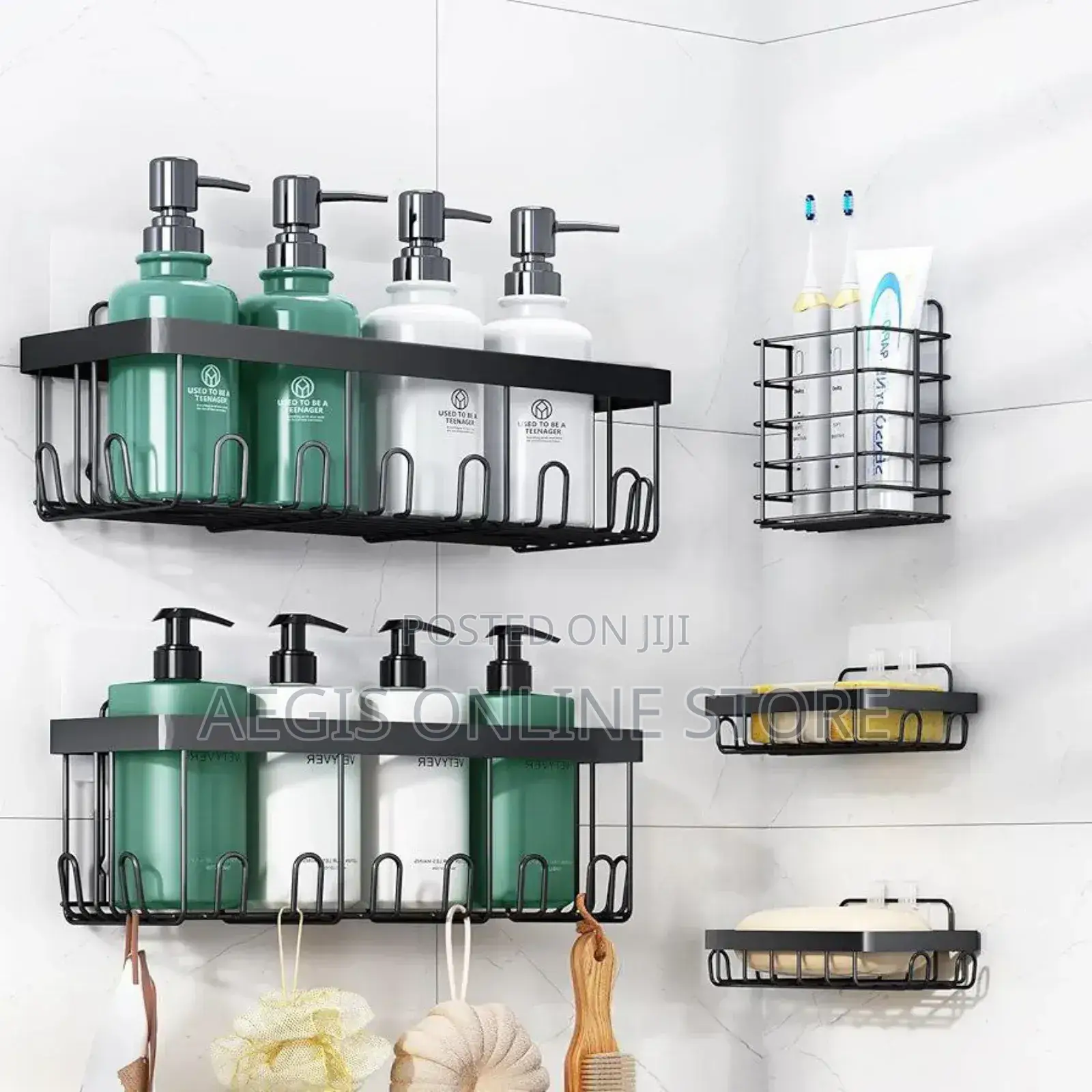 5pcs Stainless Steel Organizing Storage Rack