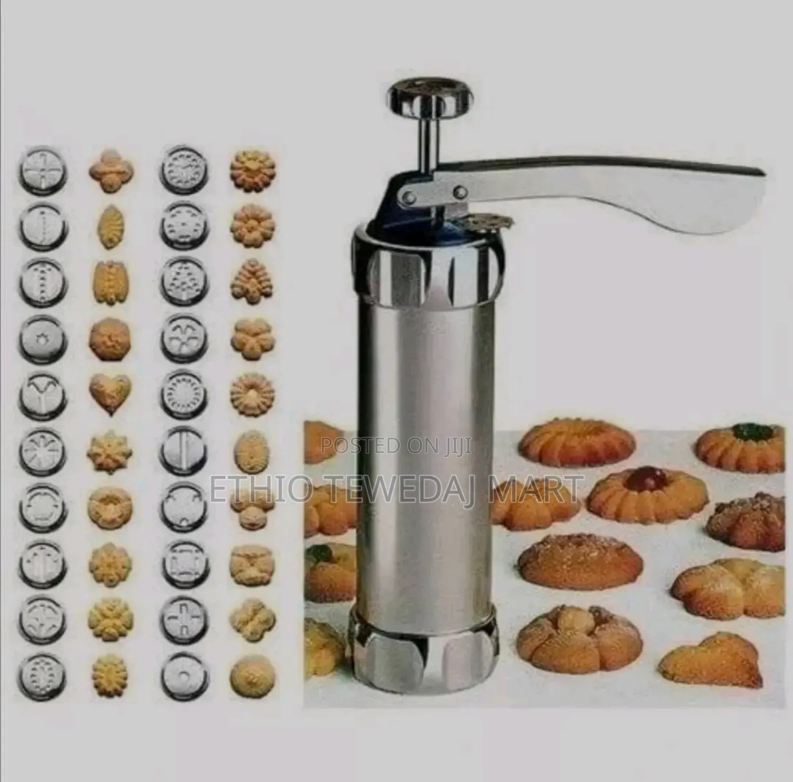 የኩኪስ የብስኩት ቅርፅ ማውጫ Cookie Press and Icing Set.