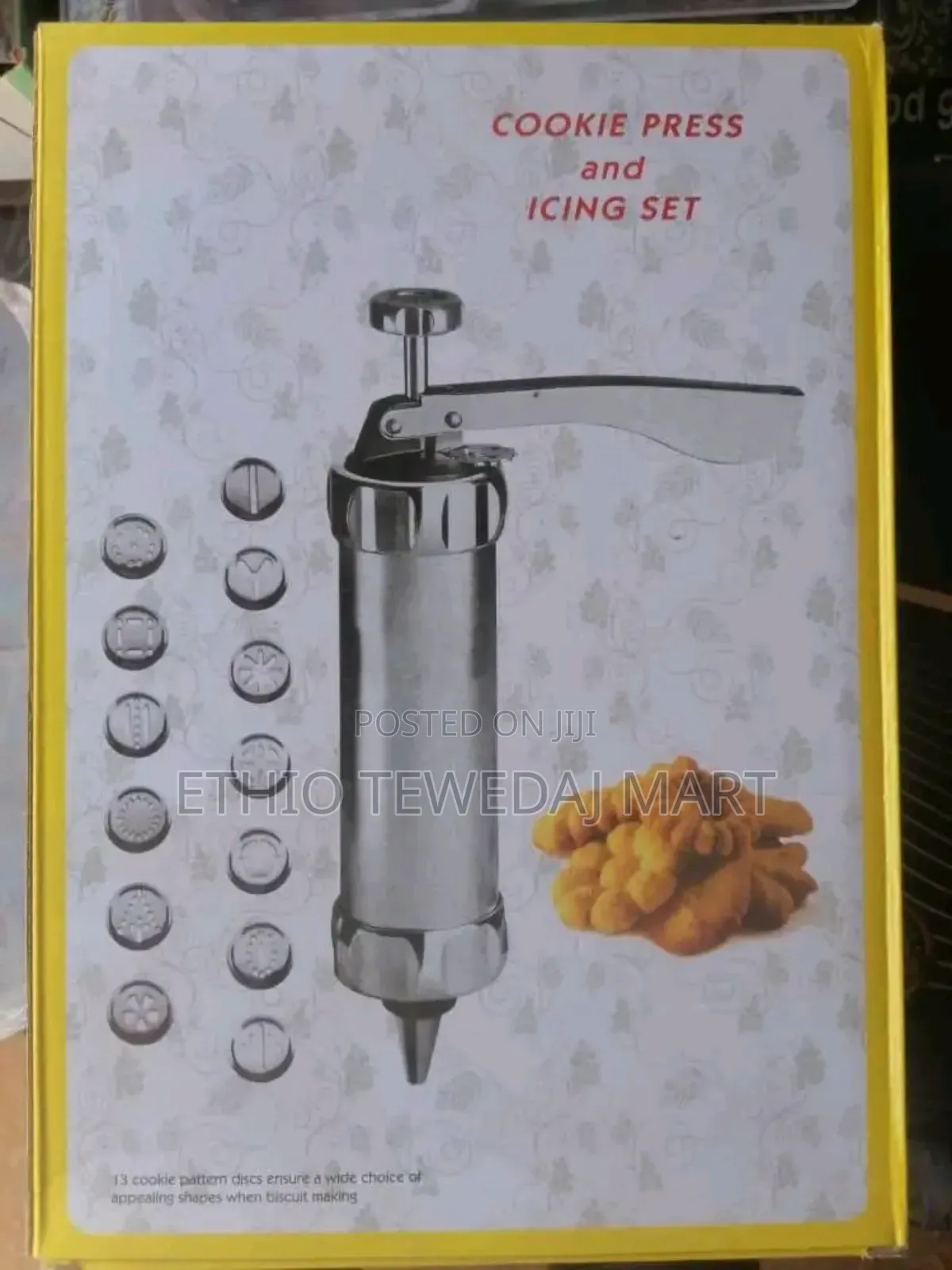 የኩኪስ የብስኩት ቅርፅ ማውጫ Cookie Press and Icing Set.
