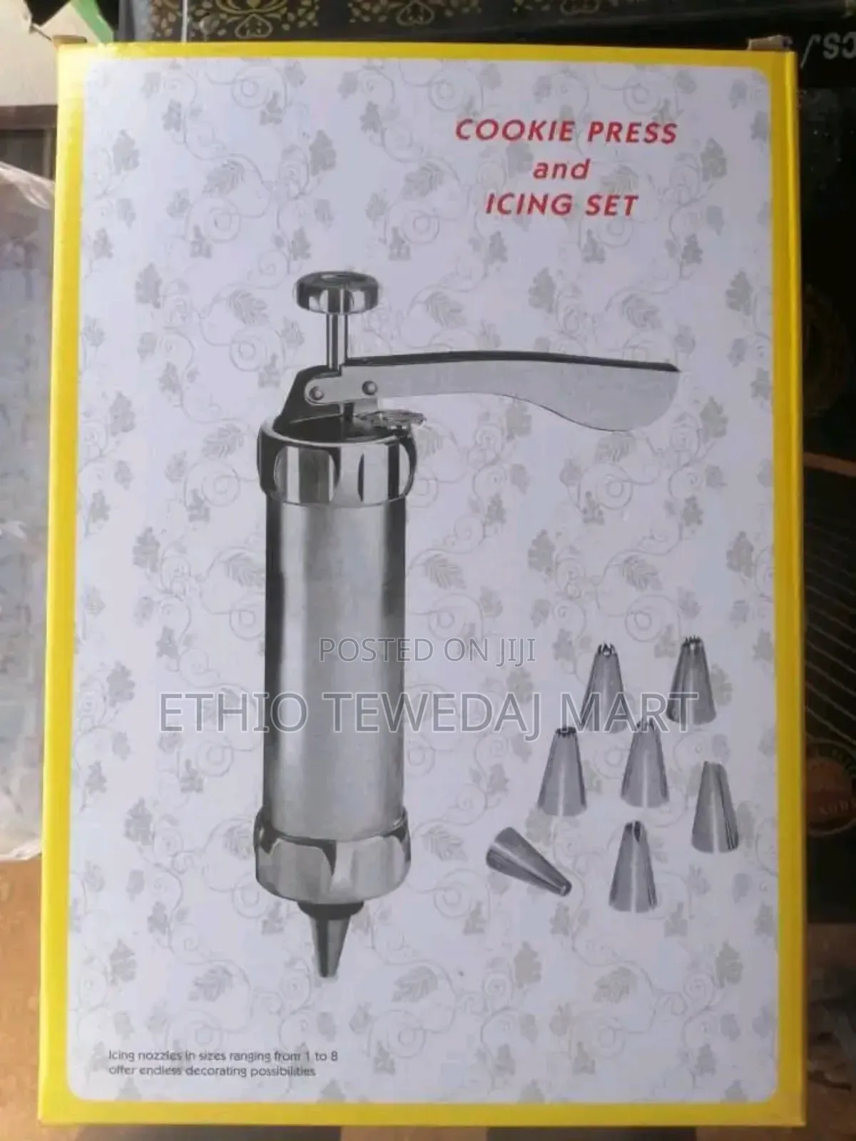 የኩኪስ የብስኩት ቅርፅ ማውጫ Cookie Press and Icing Set.