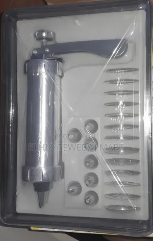 የኩኪስ የብስኩት ቅርፅ ማውጫ Cookie Press and Icing Set.