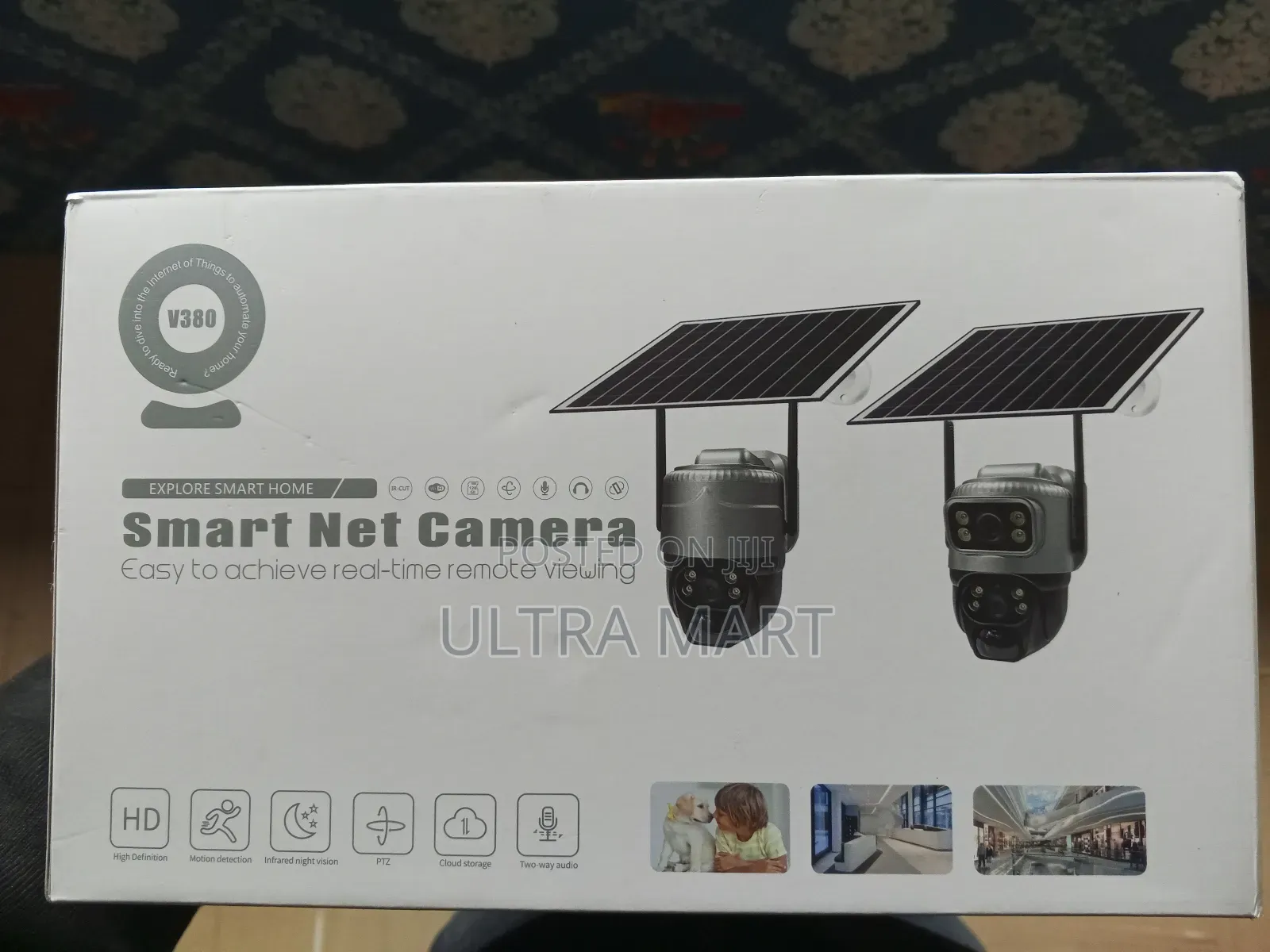 V380 2 Lense Solar PTZ Security Camera