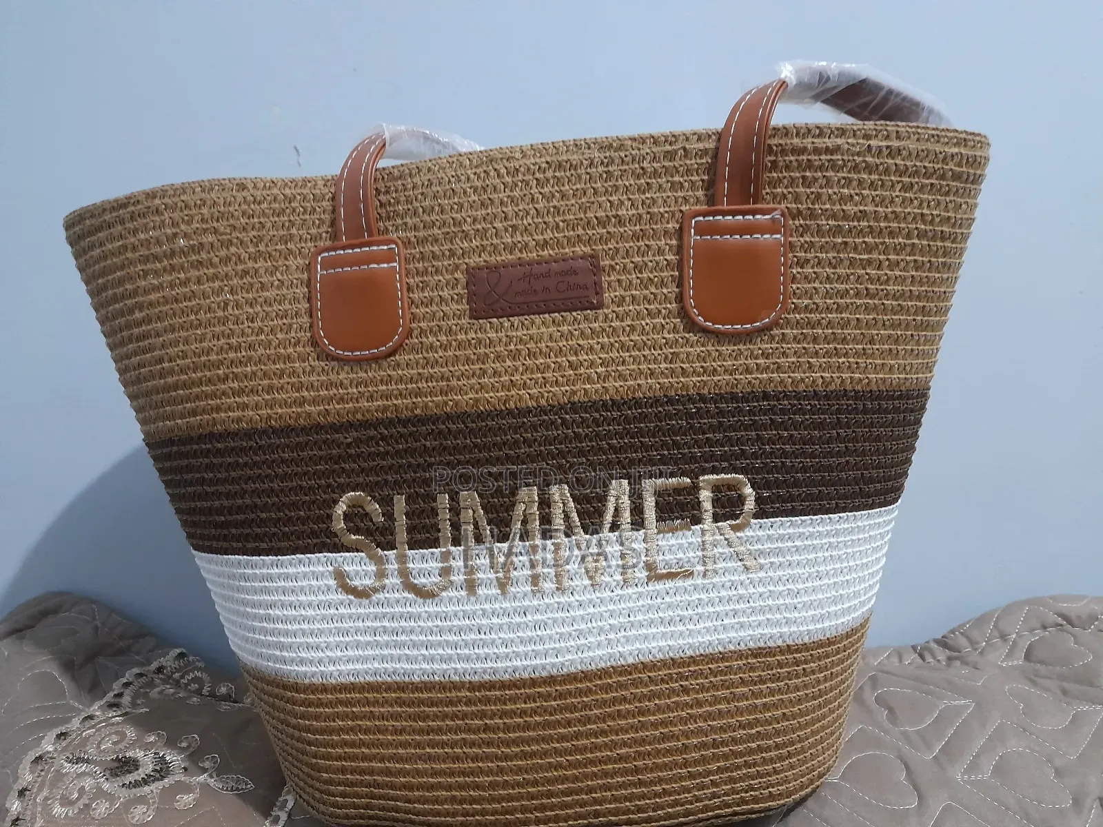 Summer Straw Hat Woven Bag