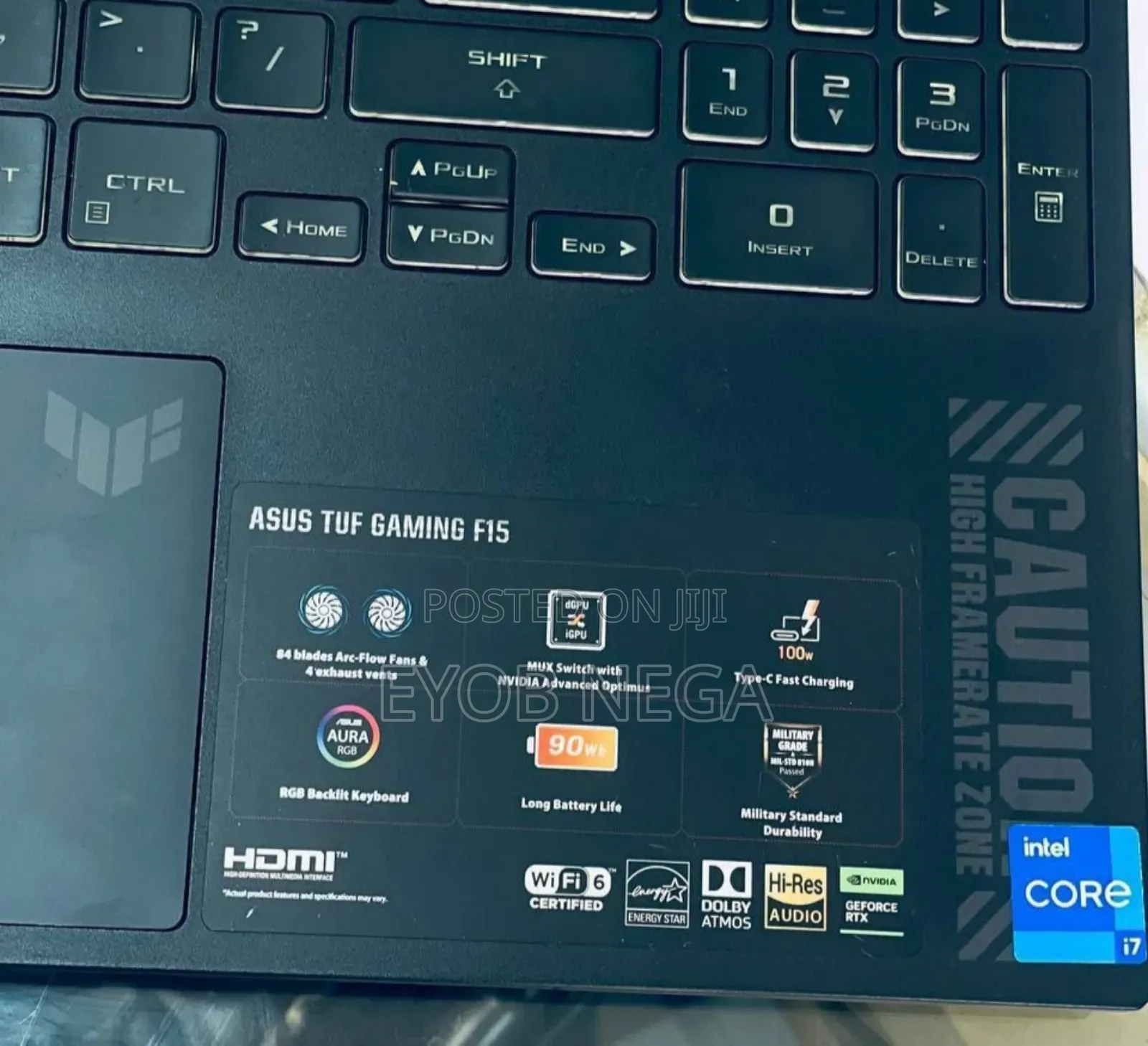 New Laptop Asus TUF Dash F15 16GB Intel Core I7 SSD 512GB