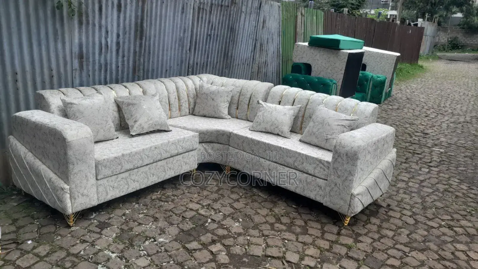 Adorning L Shape Sofa Set for Small Space.