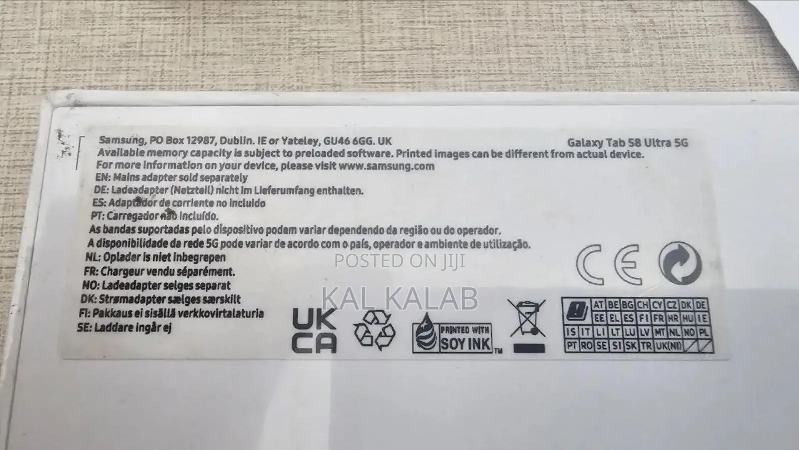 New Samsung Galaxy Tab S8 Ultra 256 GB Black