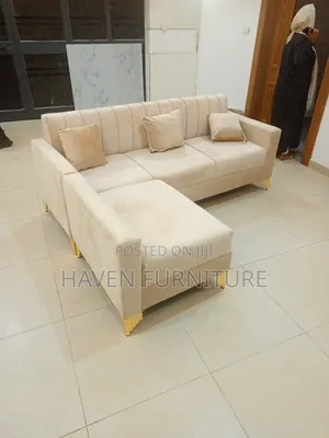 Photo - Cream Steel Leg Sofa Code234