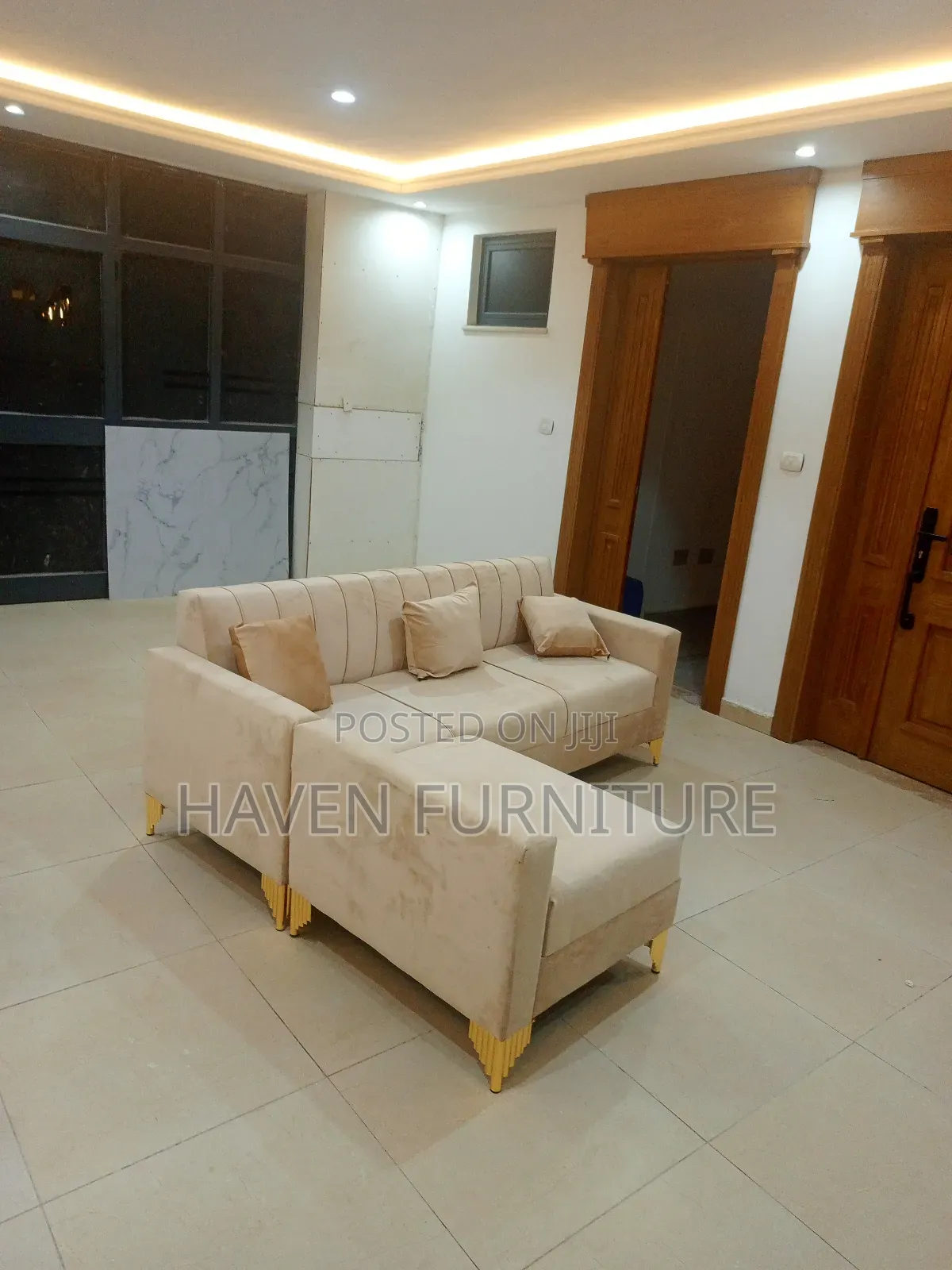 Cream Steel Leg Sofa Code234