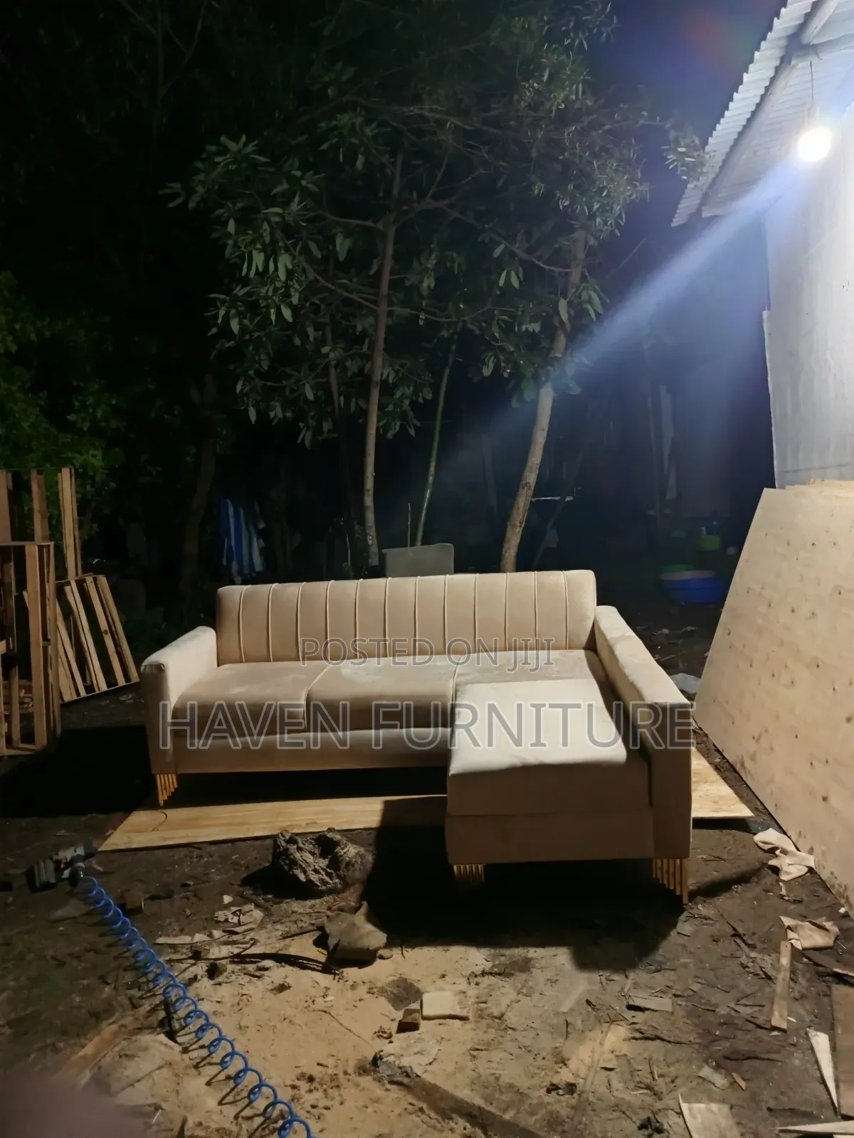 Light Cream Sofa With 5 Seat Code345