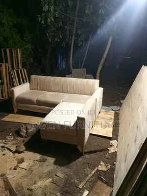 Light Cream Sofa With 5 Seat Code345