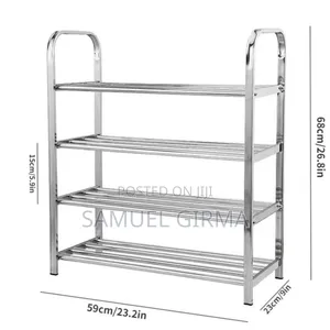 ባለ 4 ደረጃ ጫማ መደርደሪያ 4 Layer Stainless Steel Shoes Rack