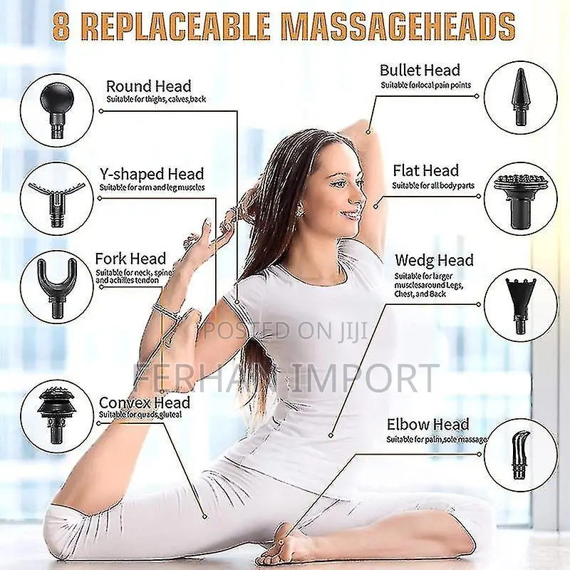 Massage Gun With 8 Massage Attachments for Full Body Deep