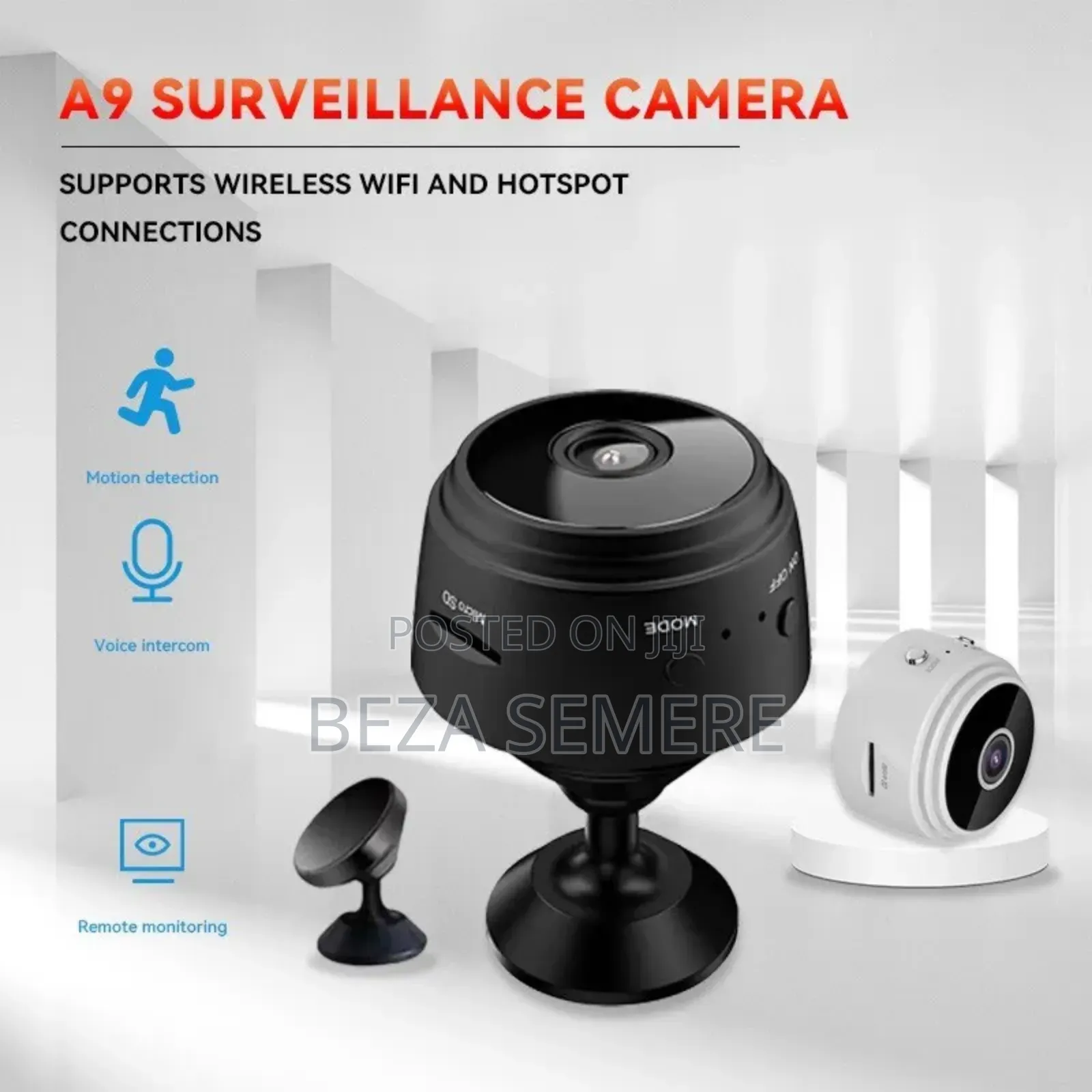 A9 Mini Wireless Camera Hd በጥራት የሚቀርፅ በጨለማ ቦታ ላይ ይቀርፃል 150°