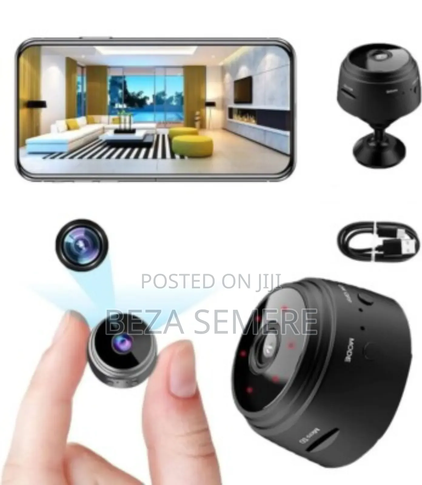A9 Mini Wireless Camera Hd በጥራት የሚቀርፅ በጨለማ ቦታ ላይ ይቀርፃል 150°