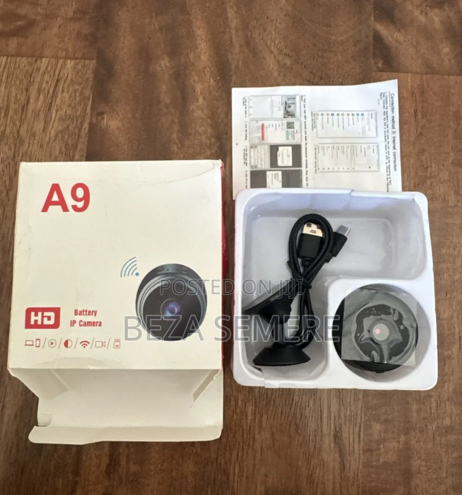 A9 Mini Wireless Camera Hd በጥራት የሚቀርፅ በጨለማ ቦታ ላይ ይቀርፃል 150°