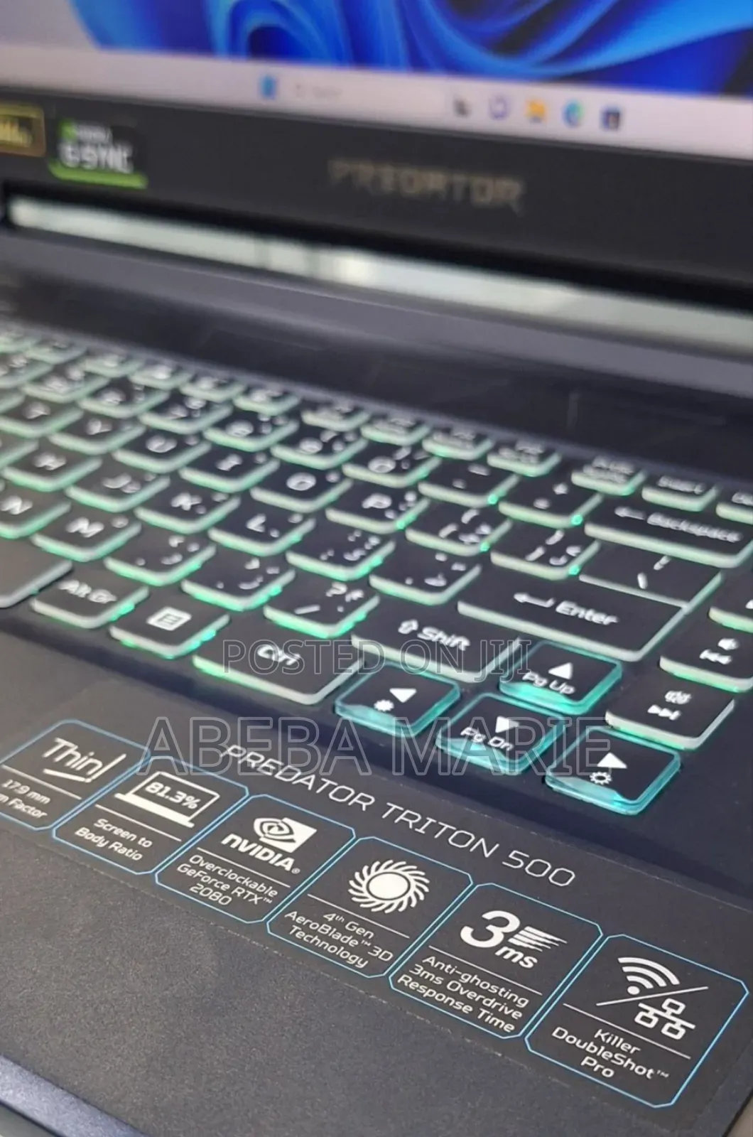 New Laptop Acer Predator Helios 300 16GB Intel Core I7 SSD 1T