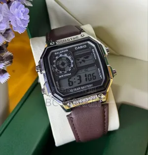 Photo - Casio Leather Strap Watch With Color Options