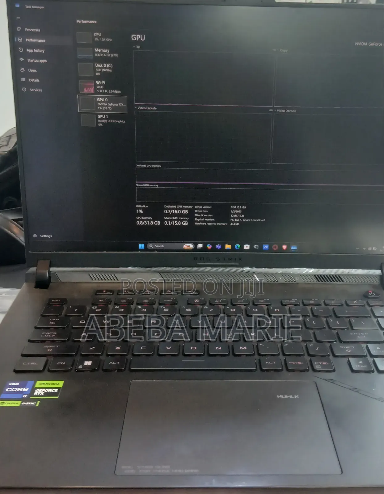 New Laptop Asus ROG Strix G17 64GB Intel Core I9 SSD 2T