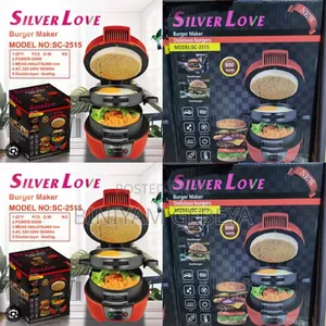 Photo - Original አዲሱ Silver Love Burger Maker Model Sc-2515