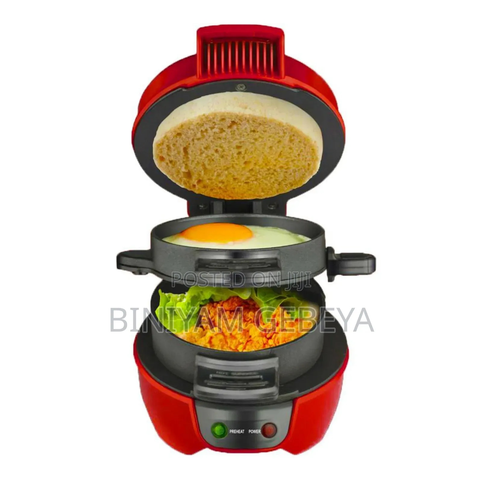 Original አዲሱ Silver Love Burger Maker Model Sc-2515