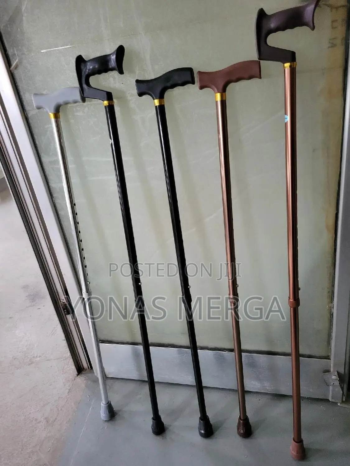 Walking Canes 58cm~95cm Adjustable Height Walking Stick, Golden