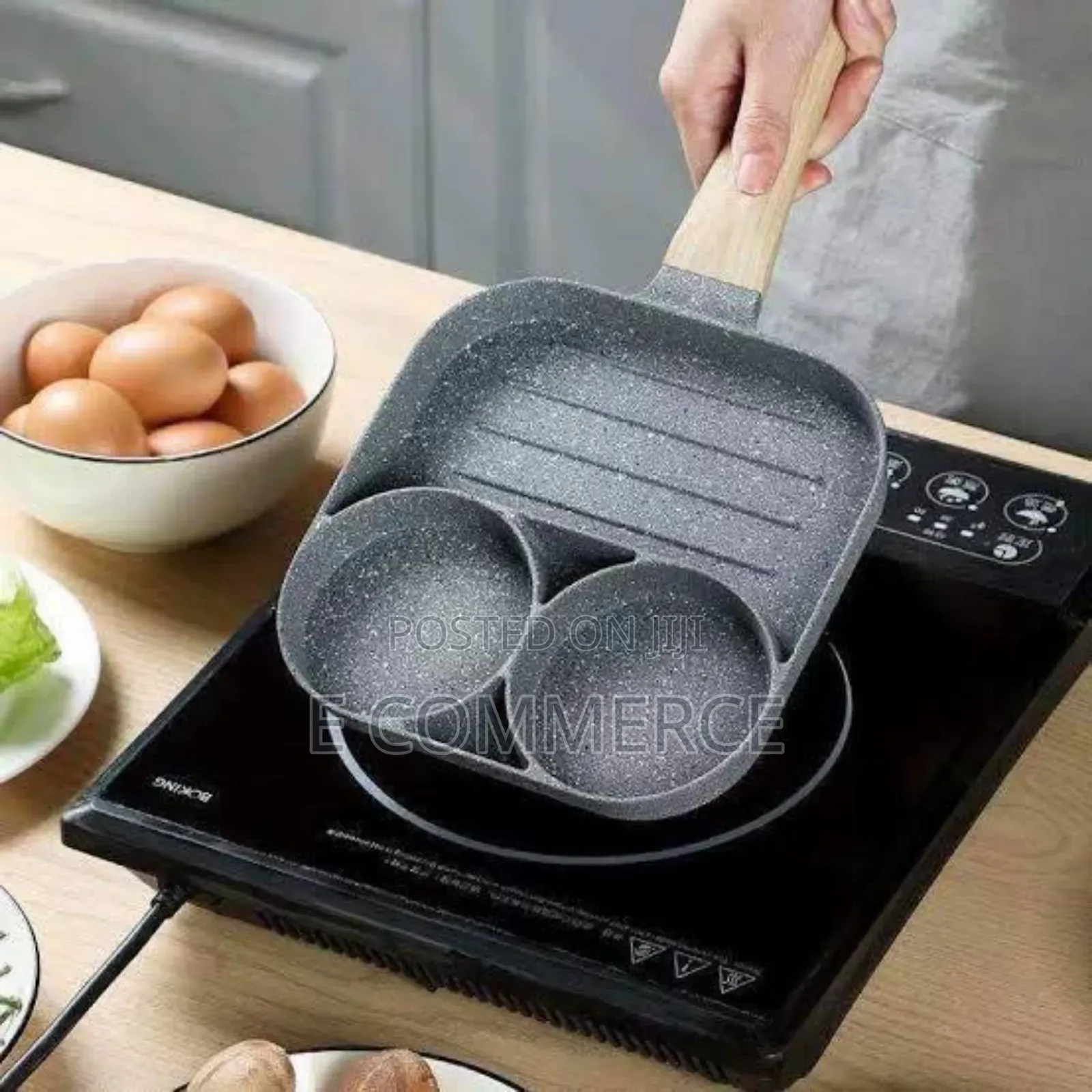 3 in 1 Flat Bottom Omelette Egg Pan