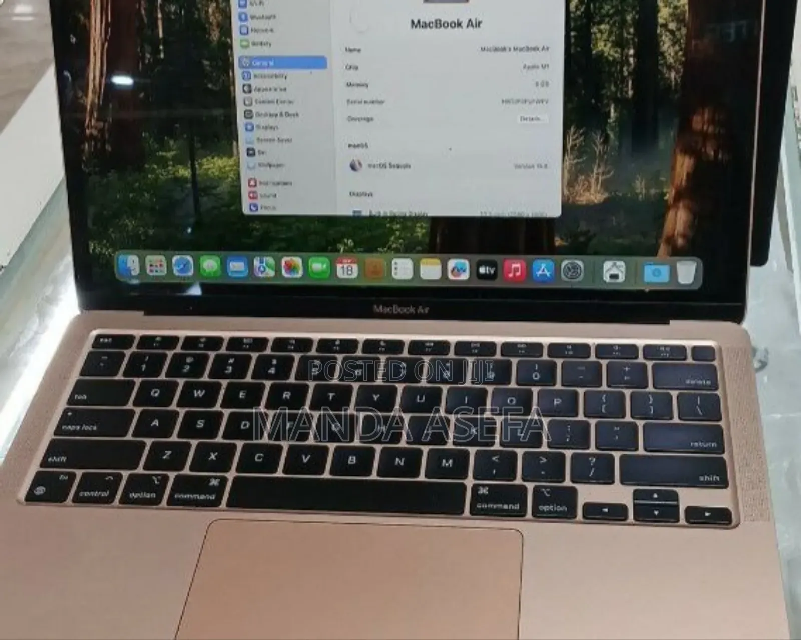 New Laptop Apple MacBook Air 2020 M1 8GB Apple M1 SSD 256GB