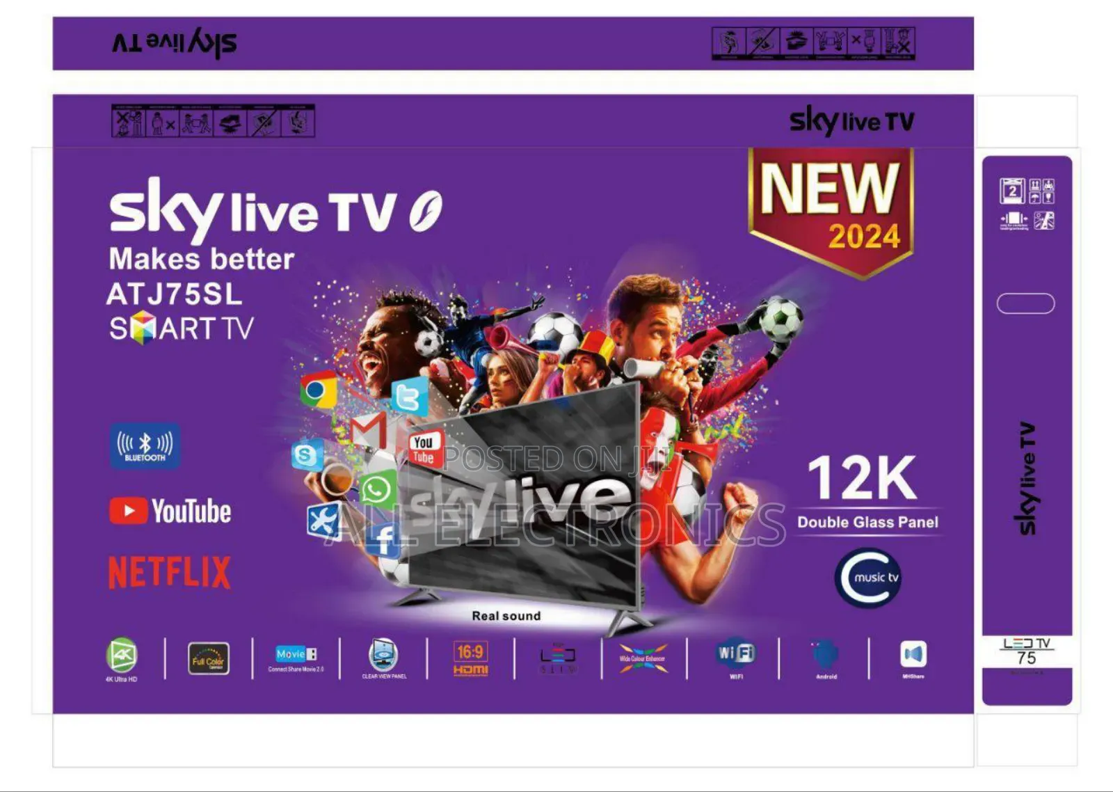 Skylive 75inch Tv Smart