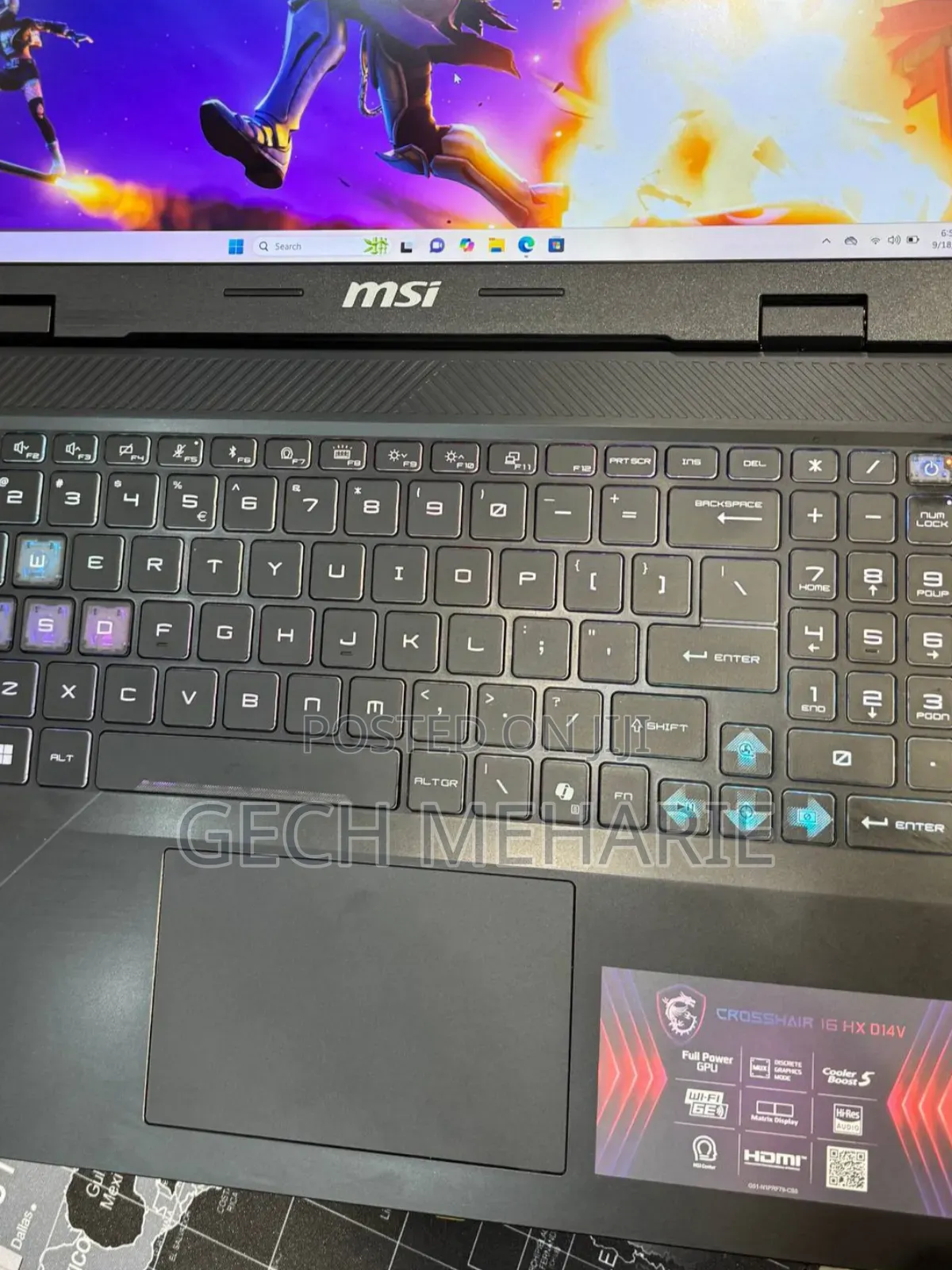 New Laptop MSI Crosshair 15 B12U 16GB Intel Core i7 SSD 1T