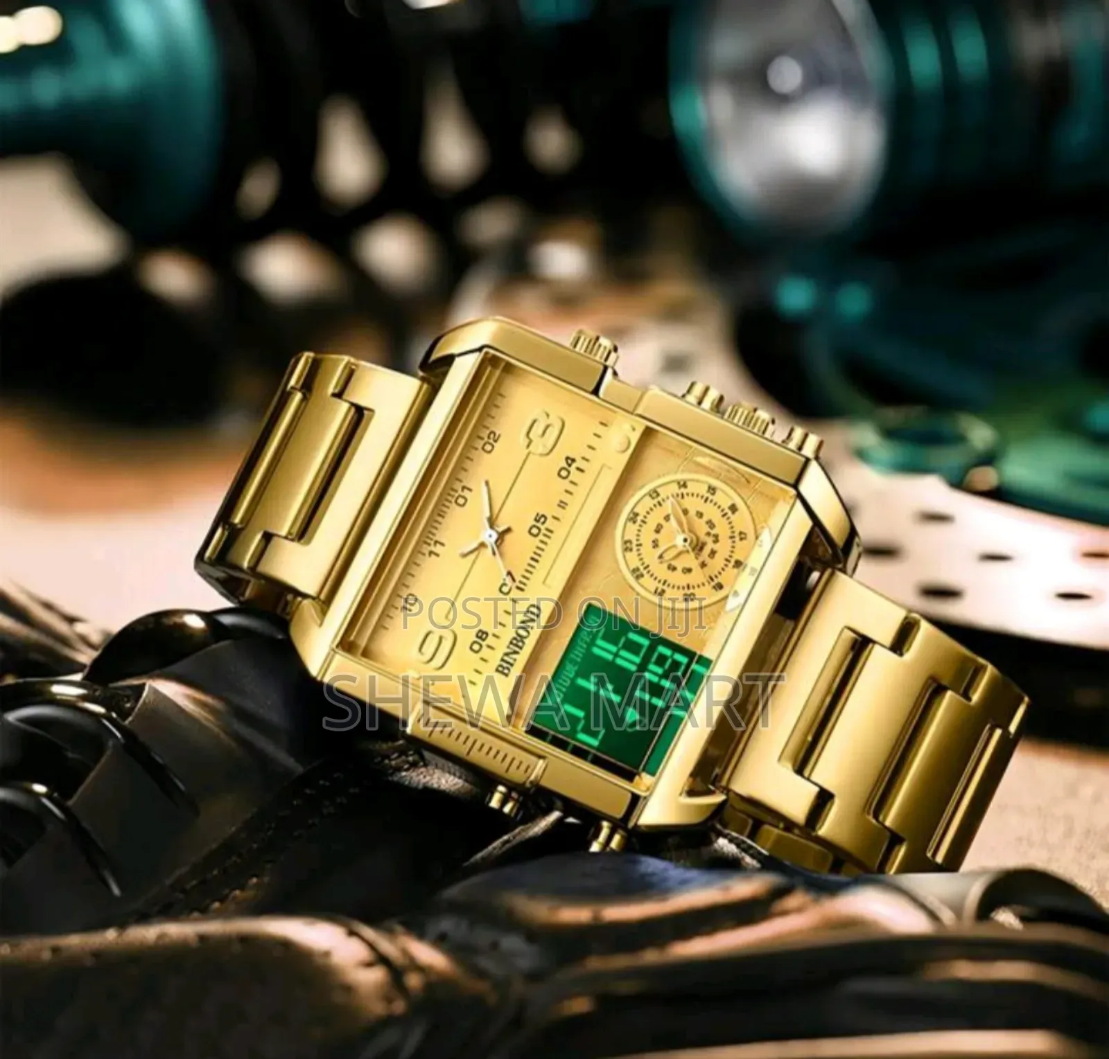 Men's Luxury Dual Display Watch (Digital Analog) – Waterproof 50m