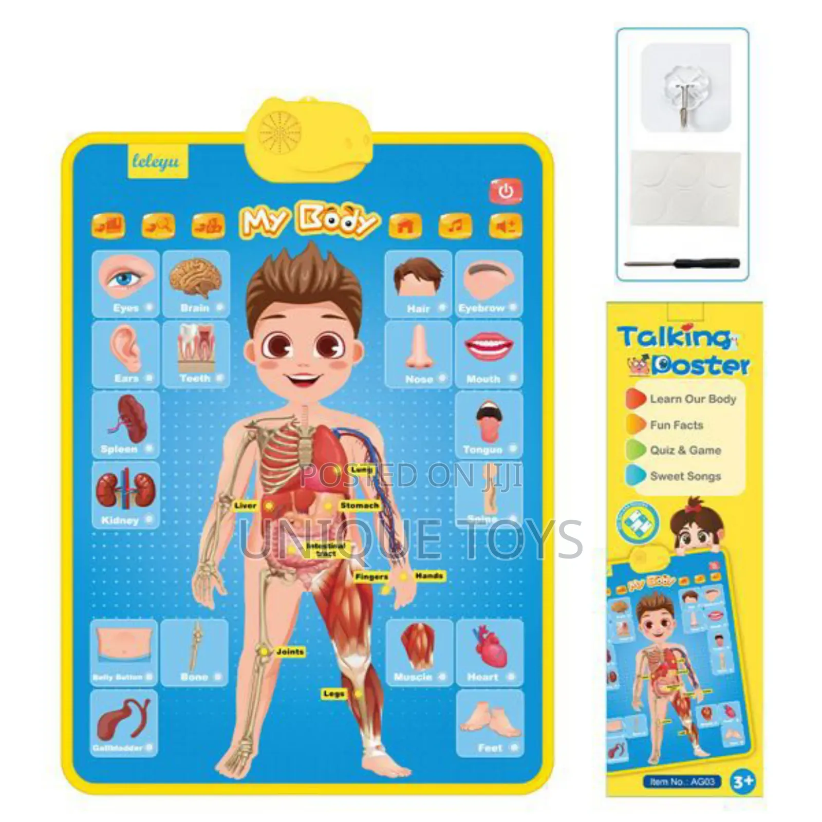 My Body Talking Poster – Interactive Educational Toy