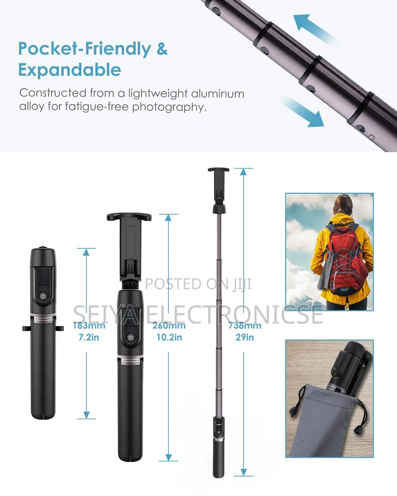 Rtako Selfie Stick With a Built-in Tripod