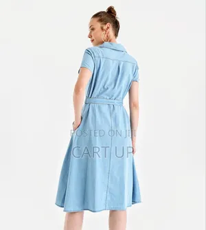 Belted Short Sleeve Shirt Dress