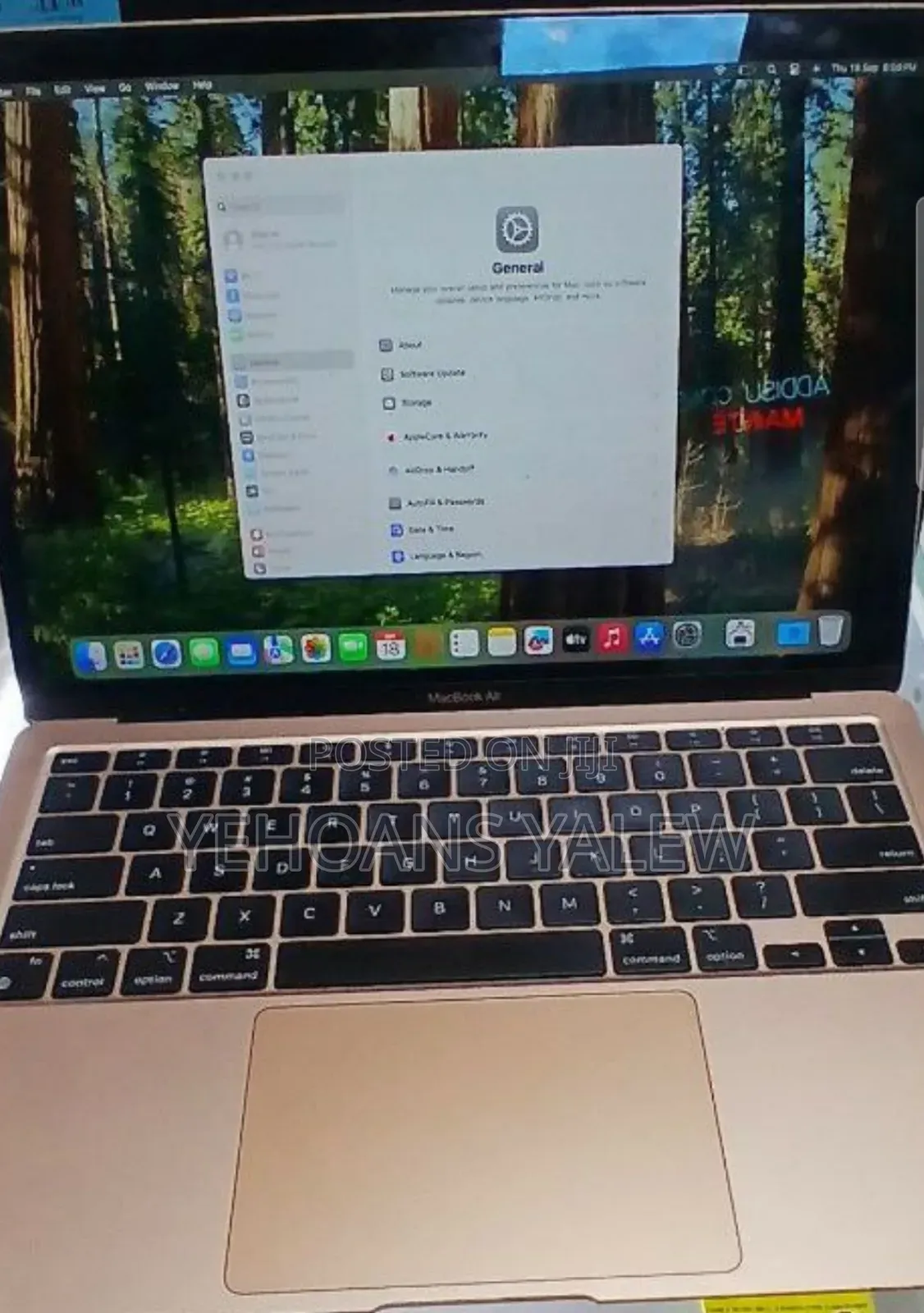 New Laptop Apple MacBook Air 2020 M1 8GB Apple M1 SSD 256GB