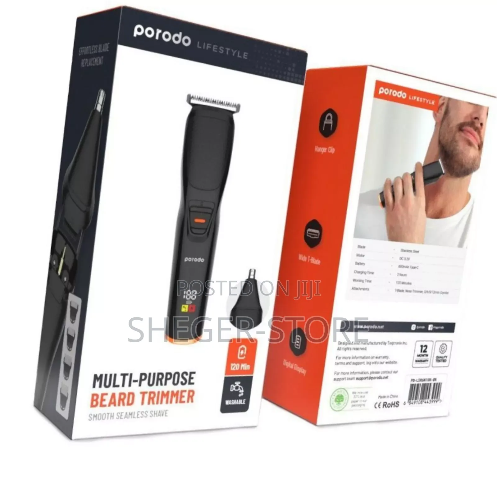 Porodo 2in1 Hair Nose Trimmer