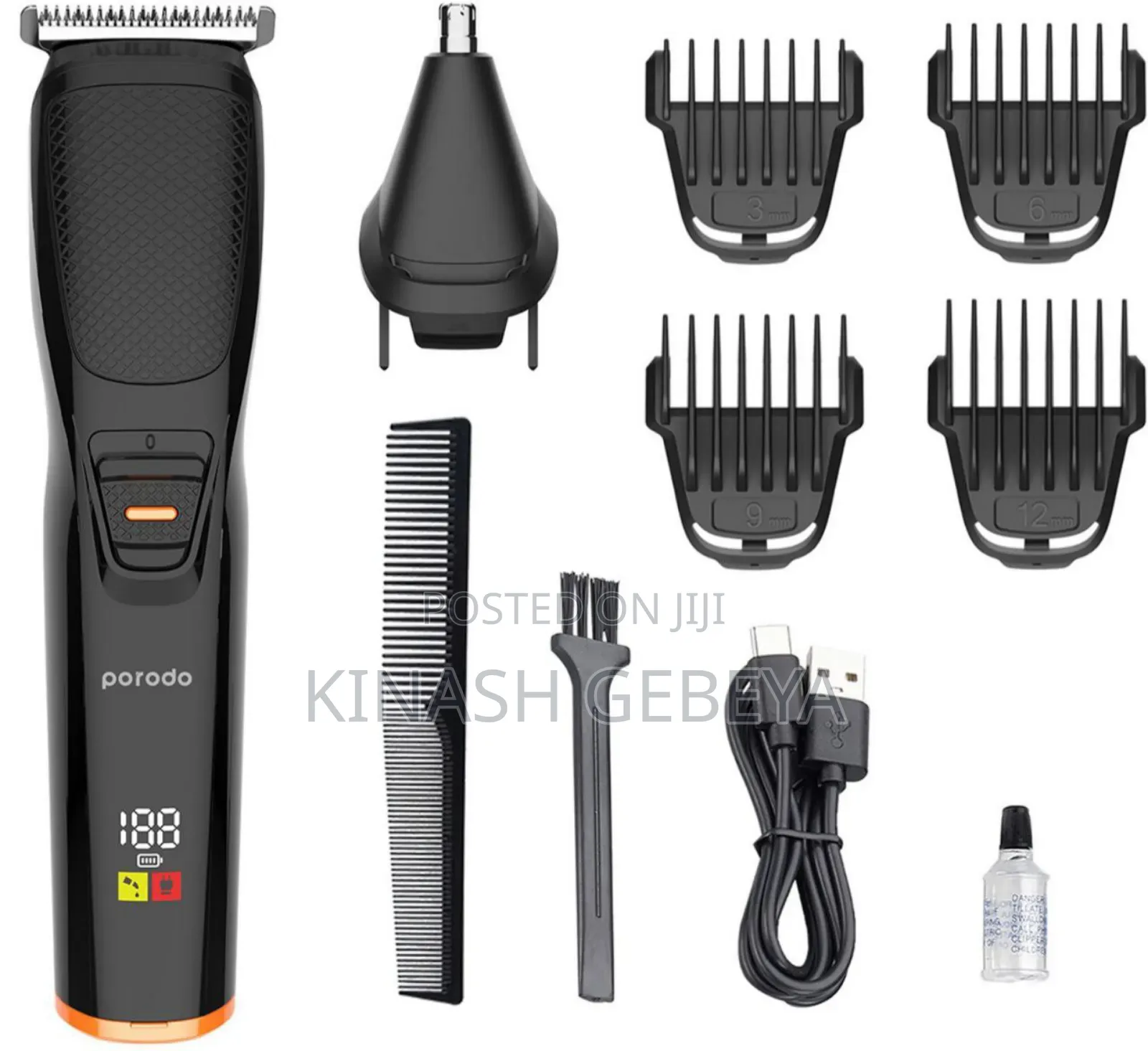 Porodo 2in1 Hair and Nose Trimmer