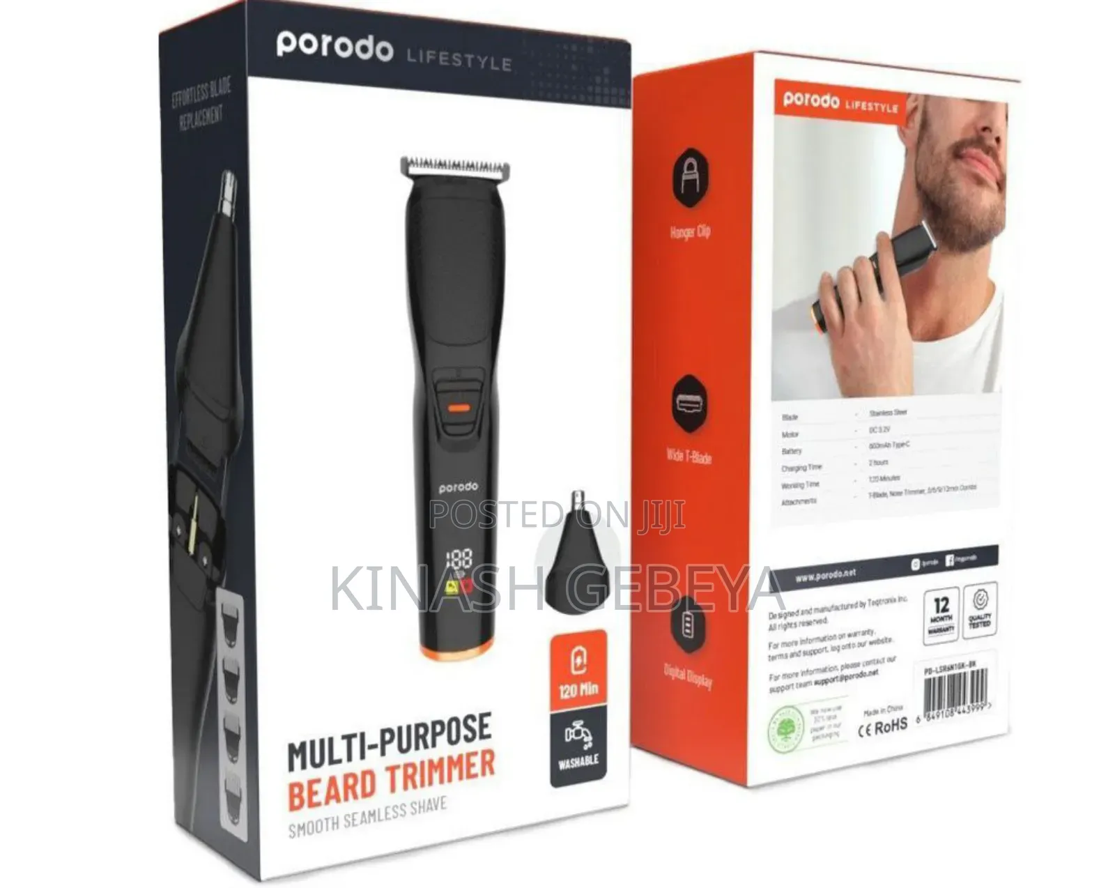 Porodo 2in1 Hair and Nose Trimmer