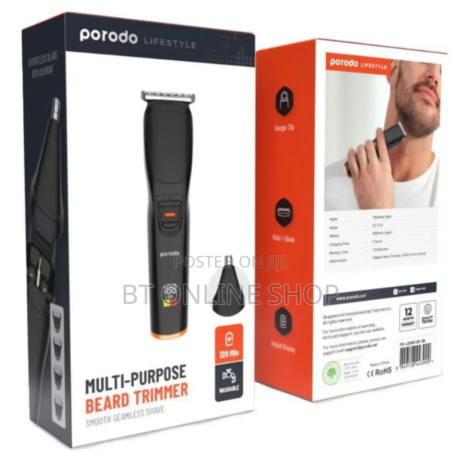 Porodo 2in1 Hair Nose Trimmer