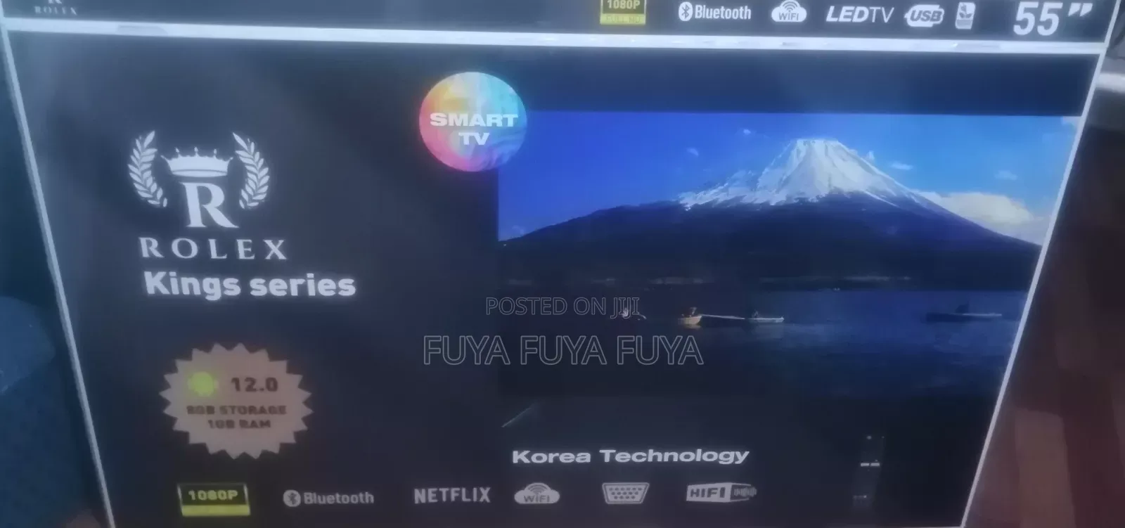 Rolex 55 Inchi Double Glass Smart 2025 Tv