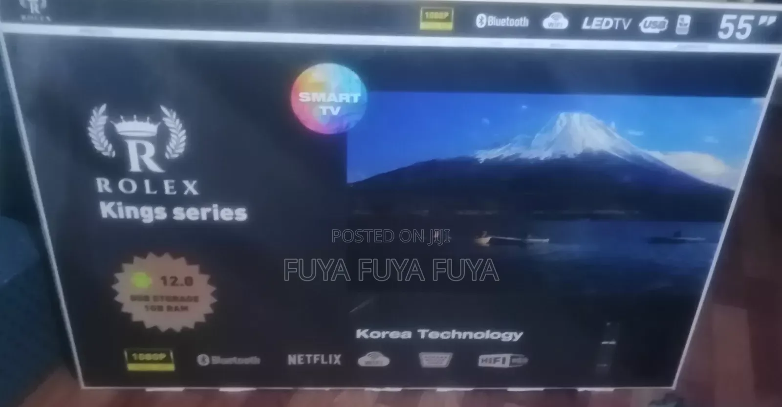 Rolex 55 Inchi Double Glass Smart 2025 Tv