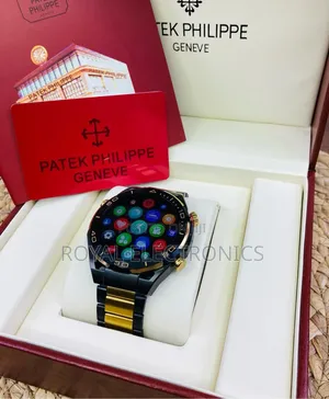 Germen Brand Premium Gold Stripped Smart Watch With 3 Straps