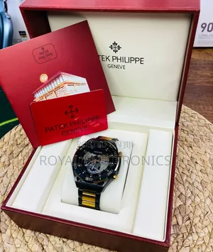 Germen Brand Premium Gold Stripped Smart Watch With 3 Straps