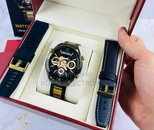 Photo - Germen Brand Premium Gold Stripped Smart Watch With 3 Straps