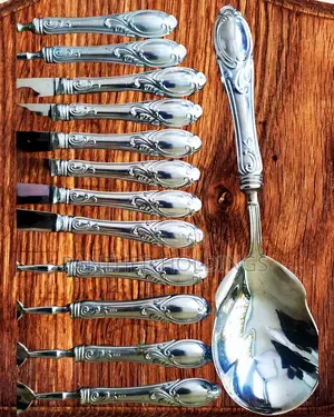 Italian Made Princess Rose Antique Silverware in Silver 800