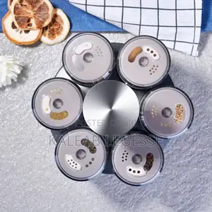  Rotating Glass Seasoning Jar
