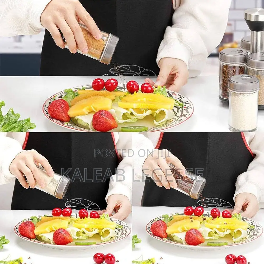  Rotating Glass Seasoning Jar